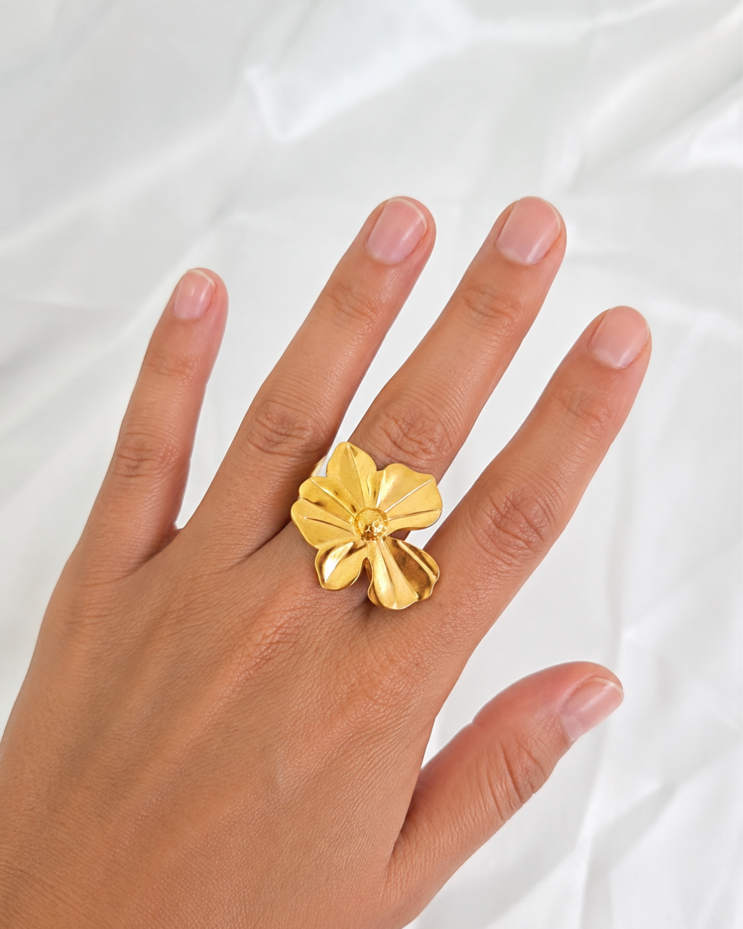 Anillo Flor Dorada