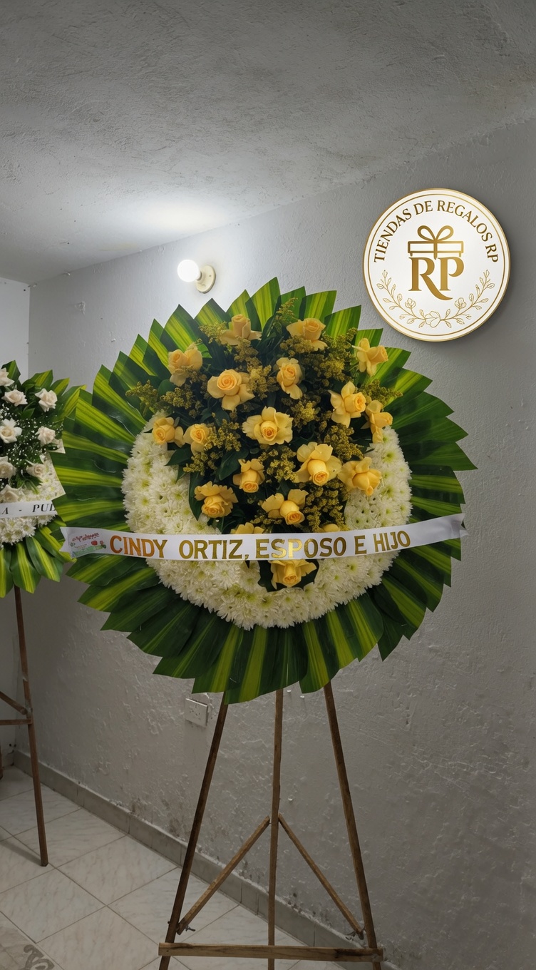 Corona Fúnebre Amarilla