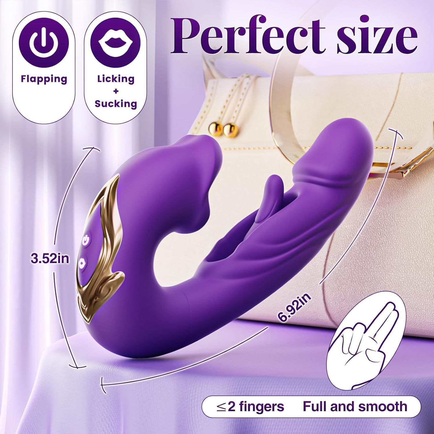 A RED LIP Koxten Vibrator (Purple)