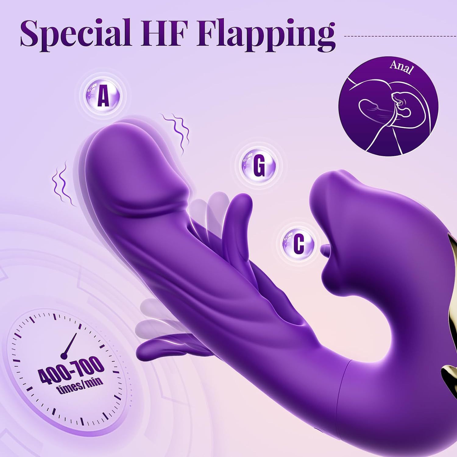 A RED LIP Koxten Vibrator (Purple)