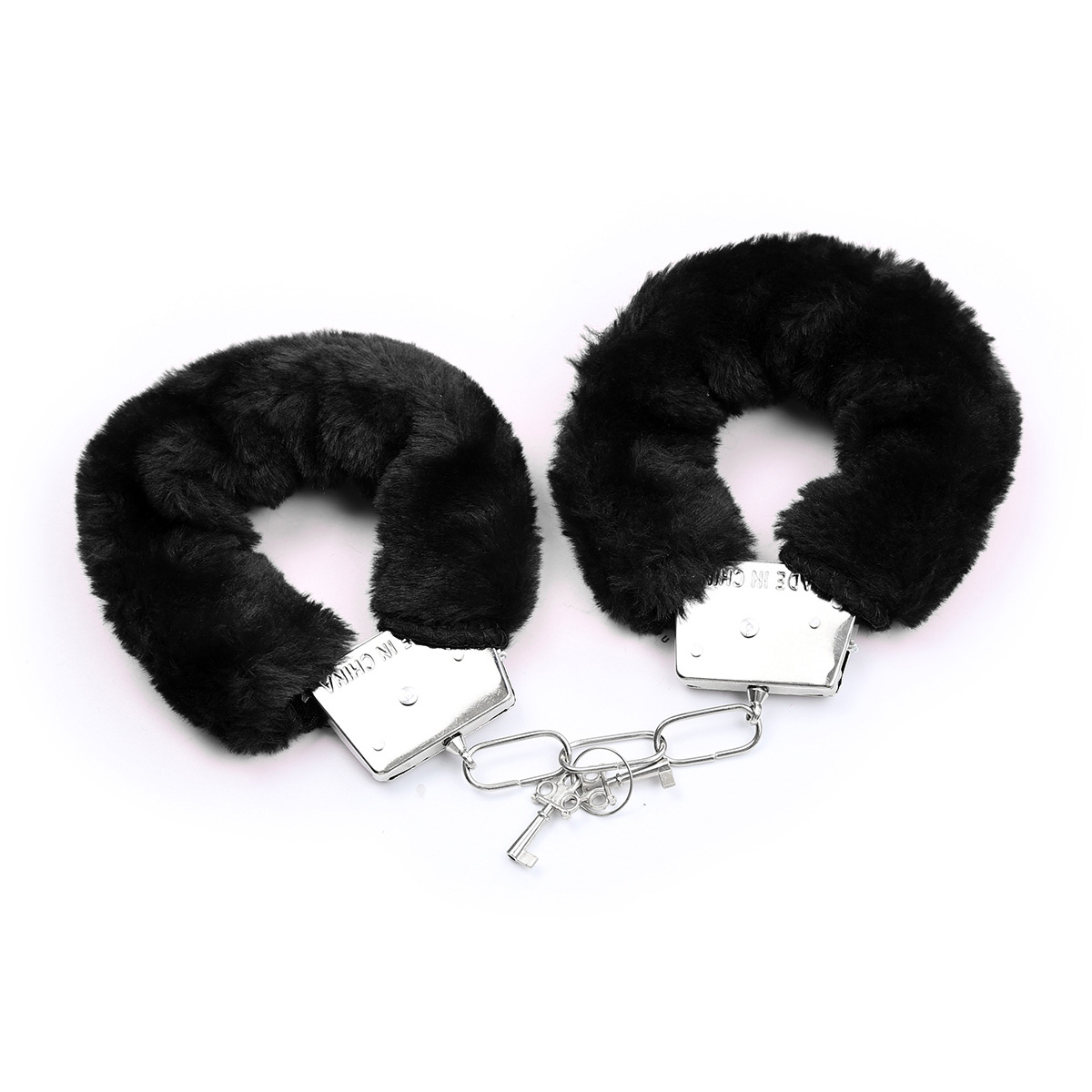 Faux Fur Handcuffs  (colour red)