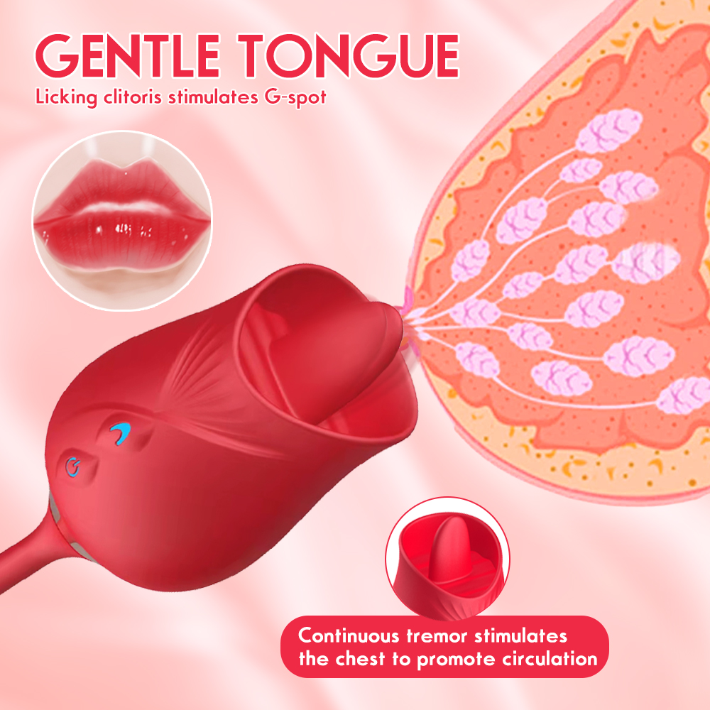 Rose Dual-Use Vibrator (red colour)