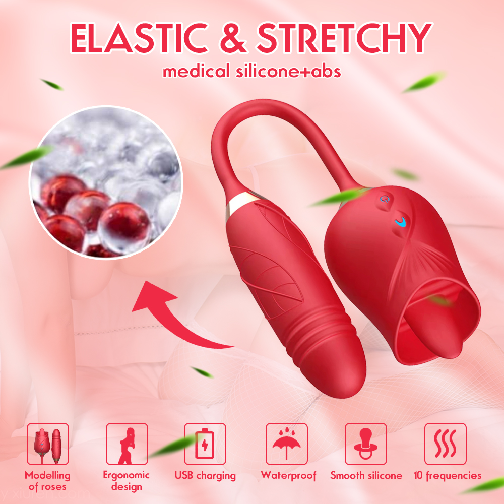 Rose Dual-Use Vibrator (red colour)