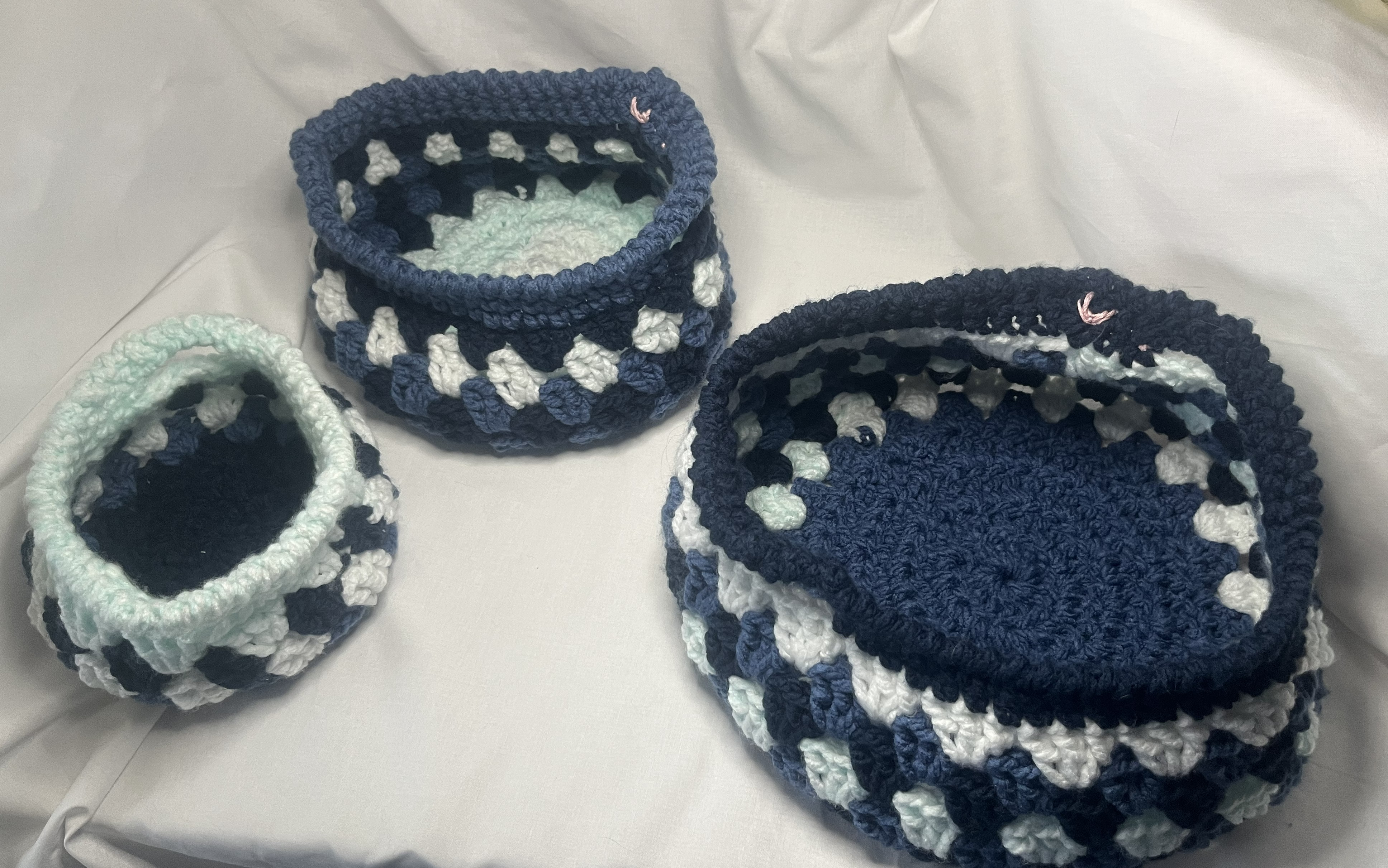 Handmade Crochet Basket Set