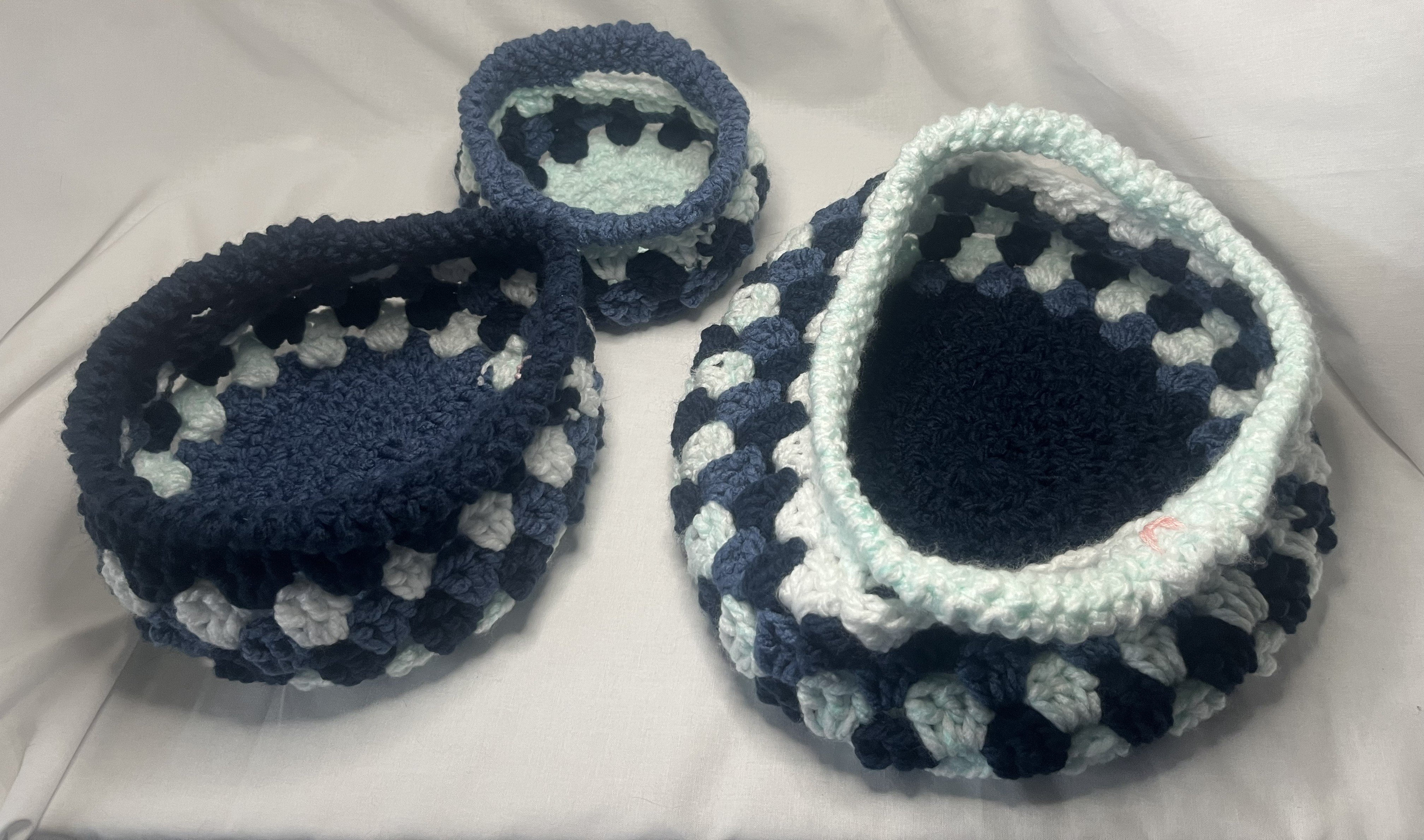 Handmade Crochet Basket Set