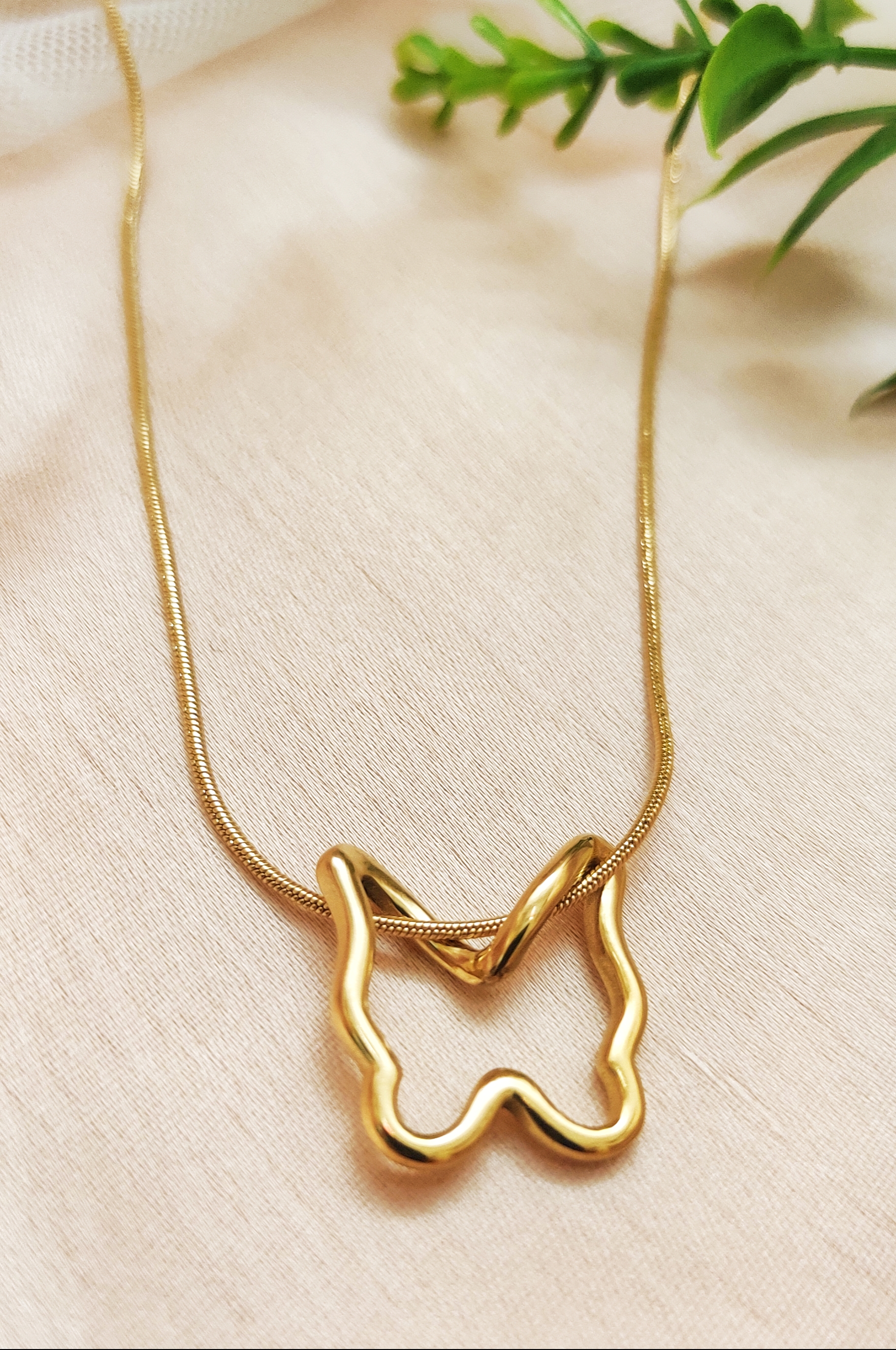 Cute Butterfly Gold Necklace