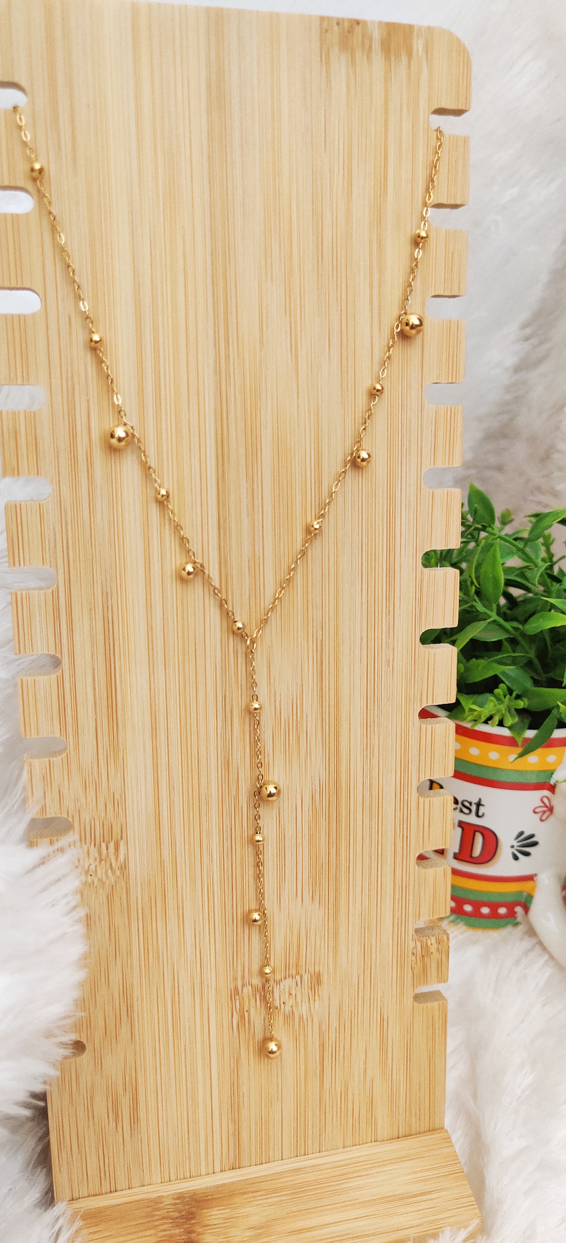 Gold-Plated Dainty Drop Necklace