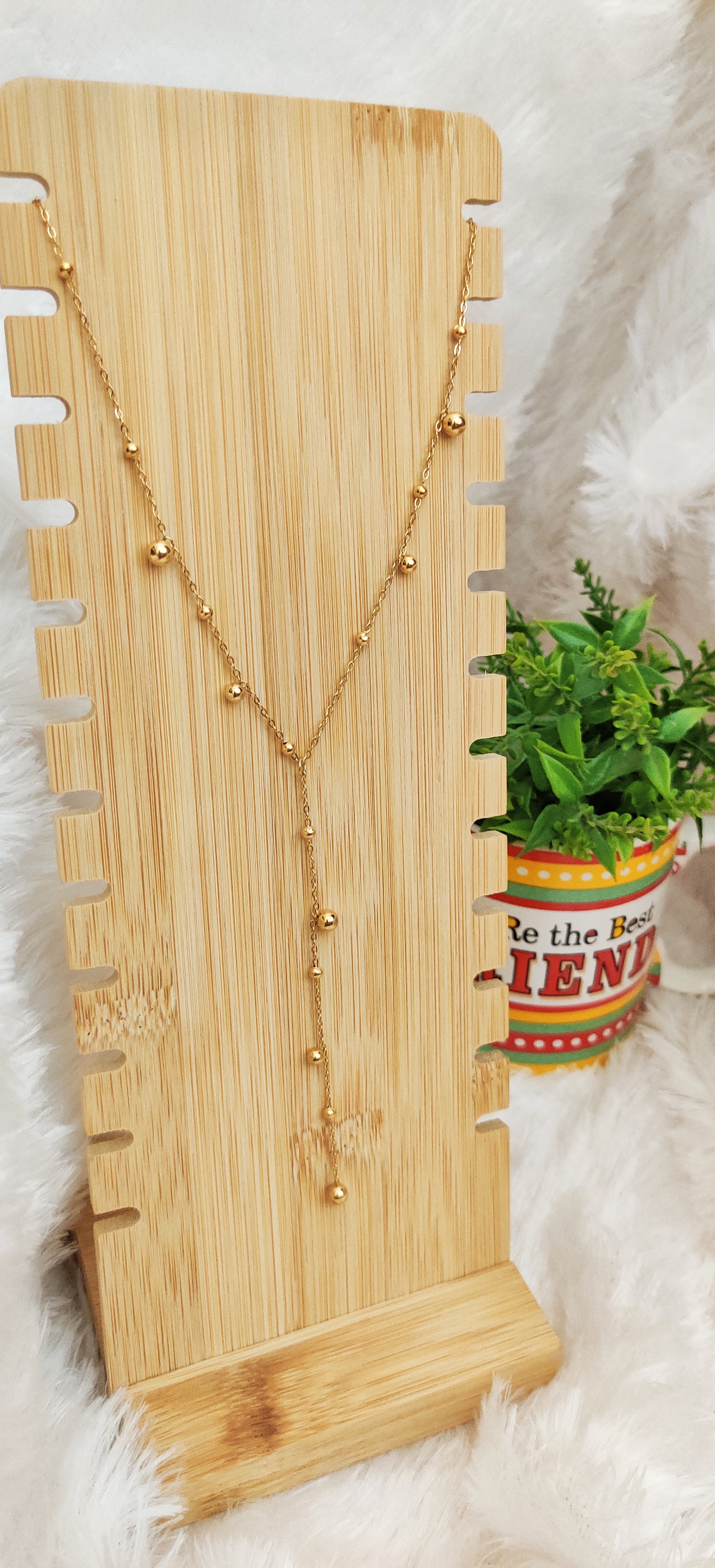Gold-Plated Dainty Drop Necklace