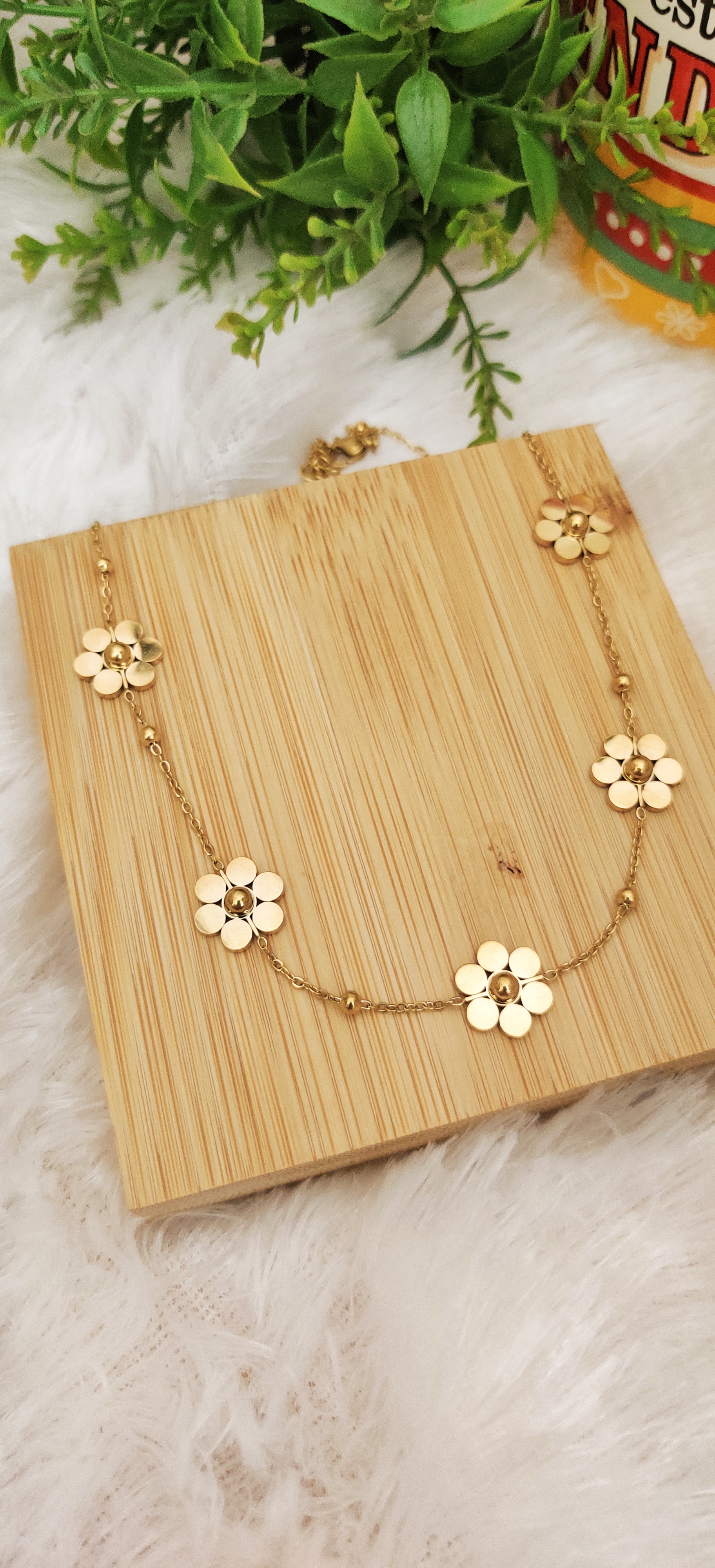 Floral Gold Plated Necklace