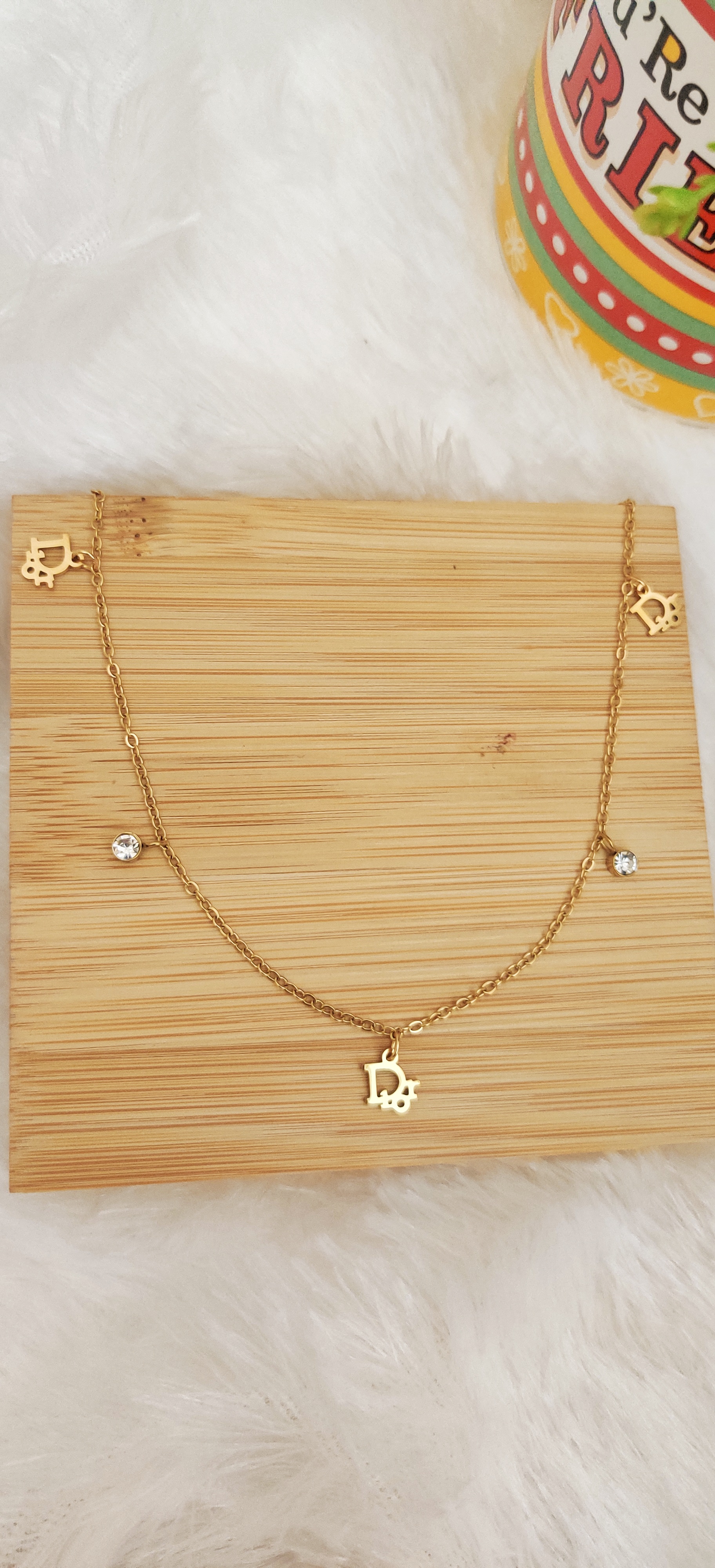  Gold-Tone Initial Necklace