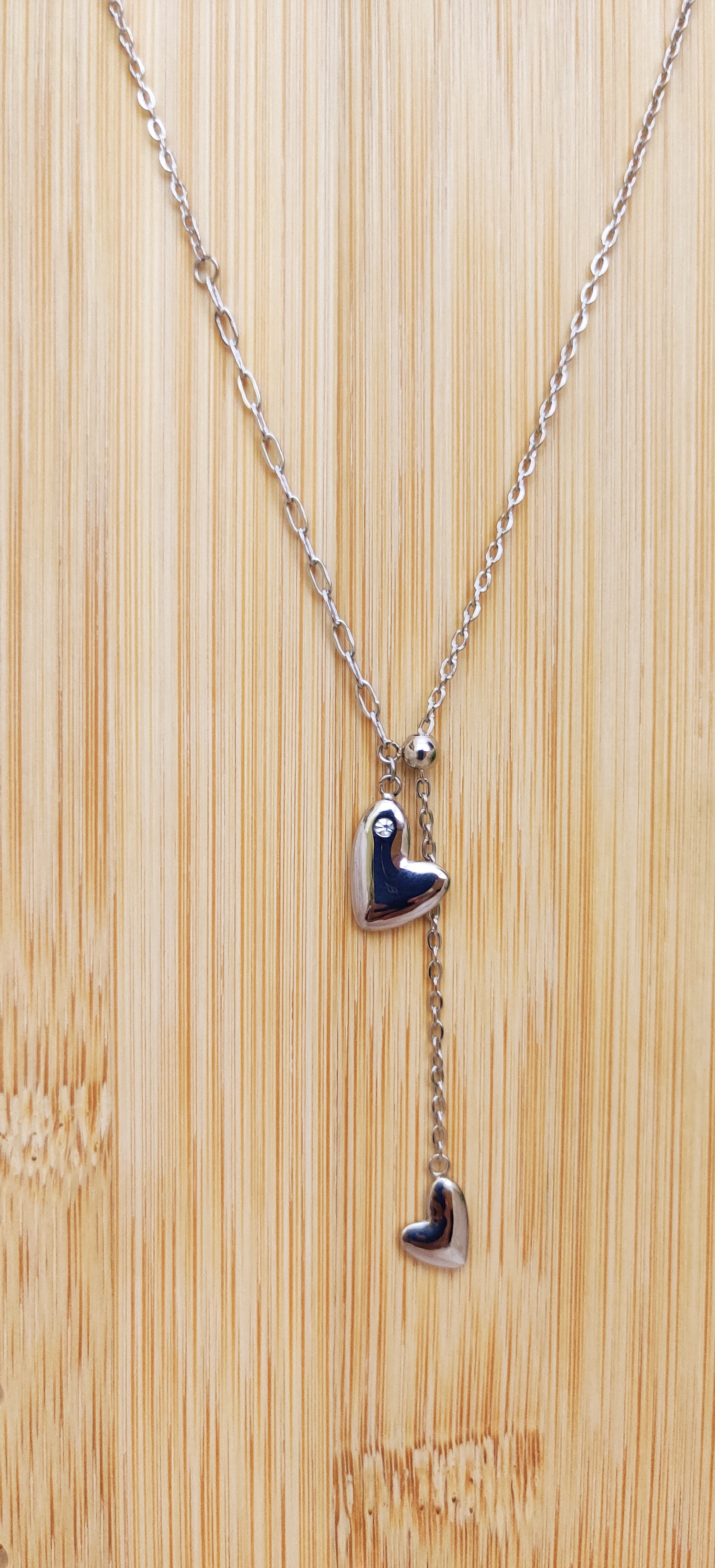 Heart Charm Silver Pendant Necklace