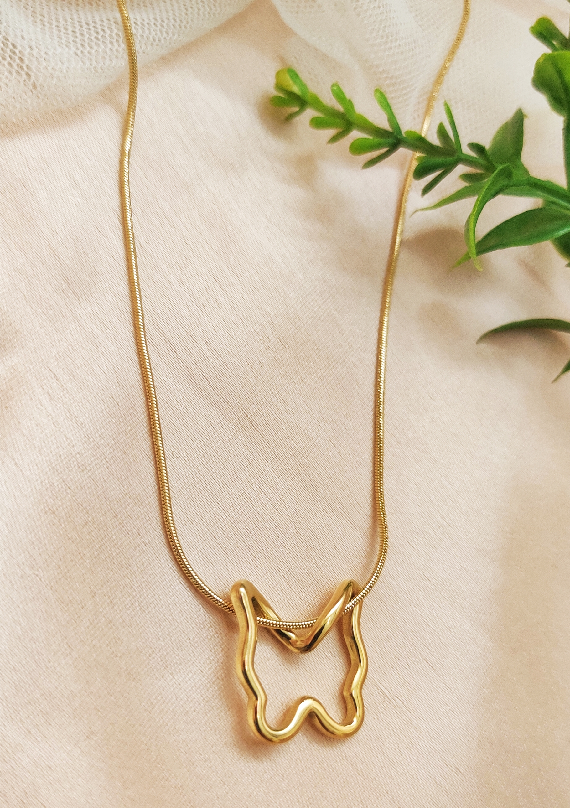 Cute Butterfly Gold Necklace