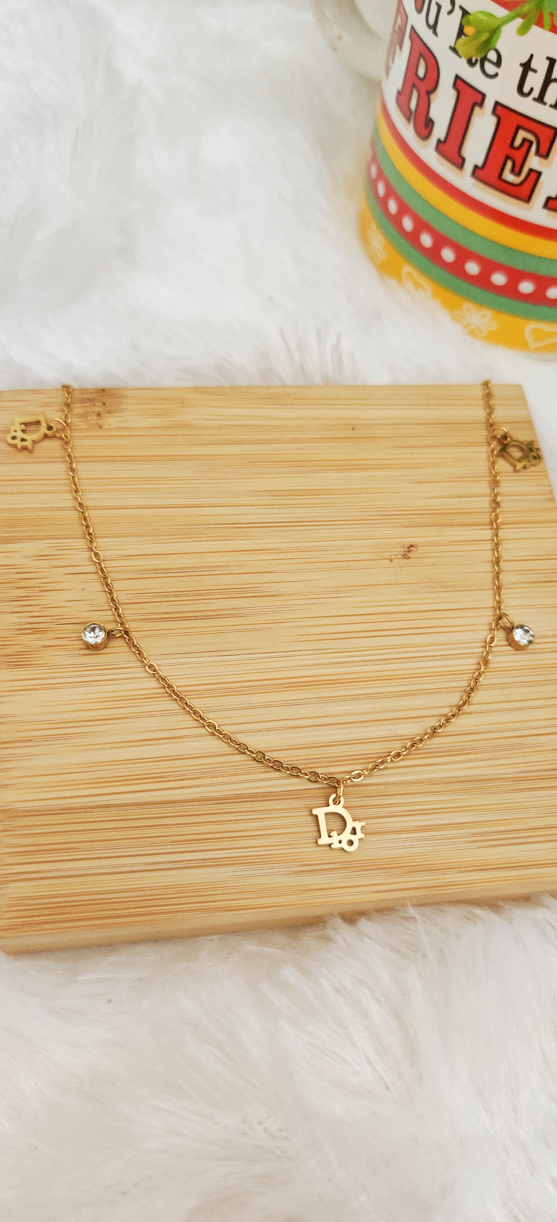  Gold-Tone Initial Necklace