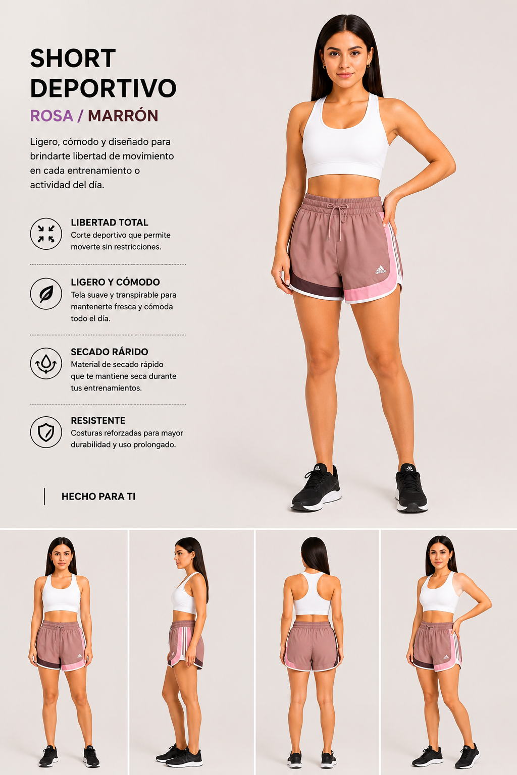 Short Deportivo Mujer Adidas 