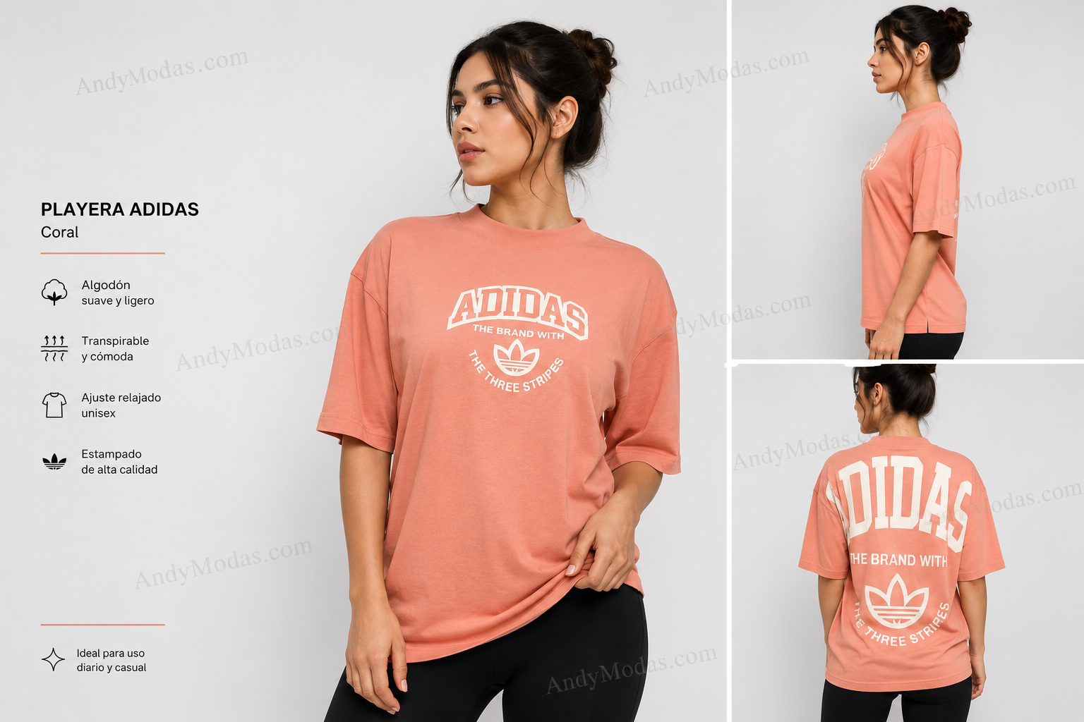 Playera Adidas Coral