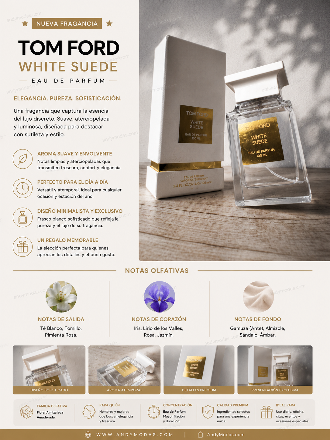 Tom Ford White Suede