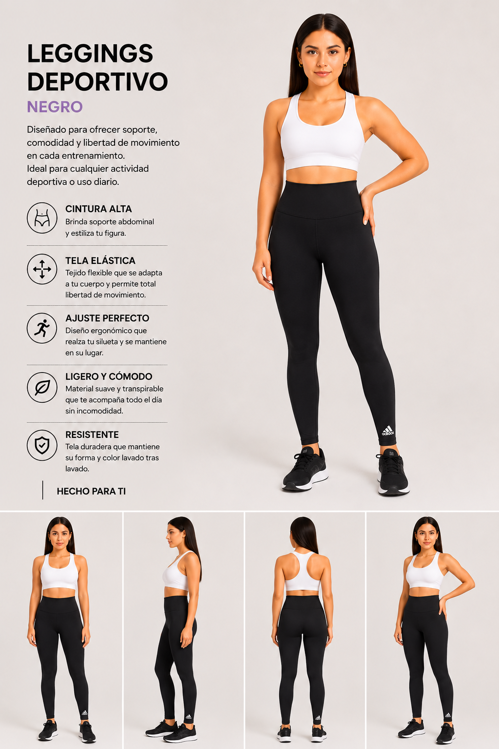 Leggings Deportivo Negro
