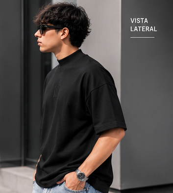 Playera Oversize Negra Essentials y Adidas 