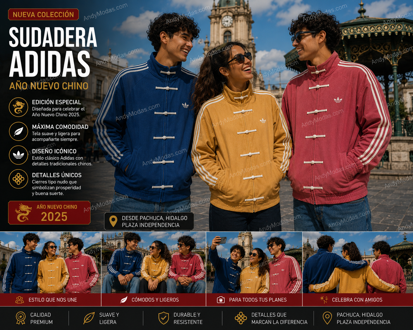 Chamarra deportiva casual unisex Adidas 