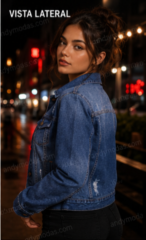 Chaqueta de mezclilla para mujer
