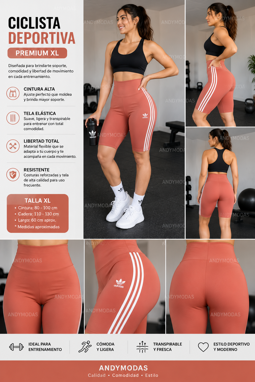 Ciclista Deportiva Premium XL Adidas 