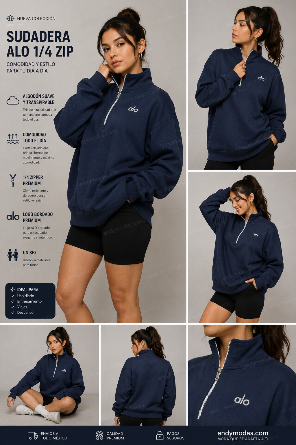 Sudadera Deportiva Gris alo
