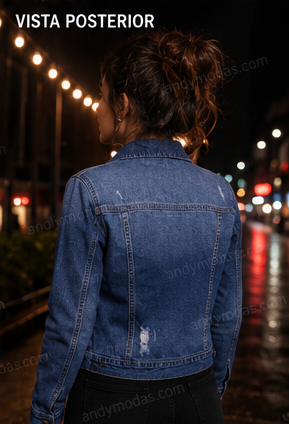 Chaqueta de mezclilla para mujer