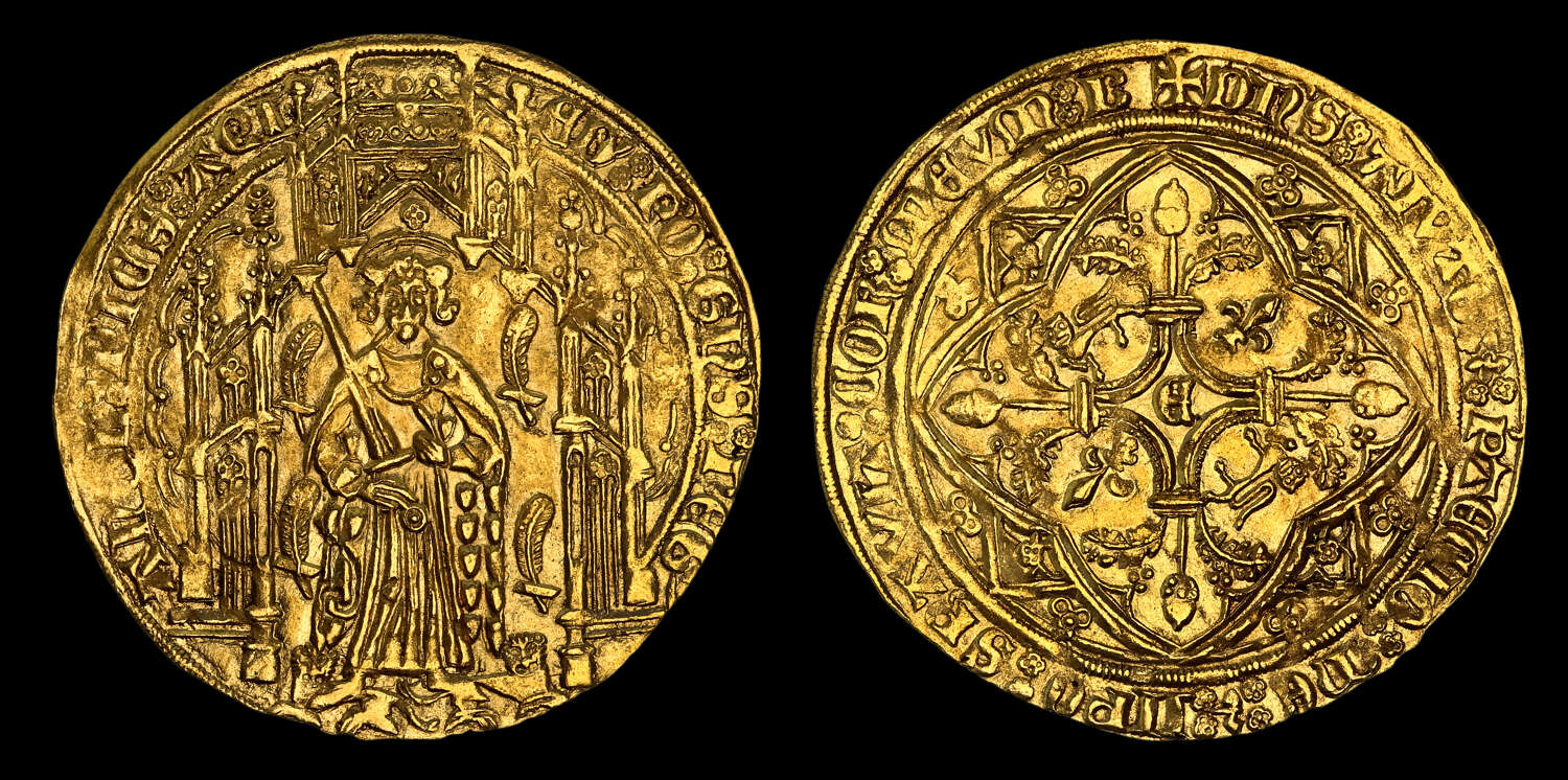 ANGLO-GALLIC, EDWARD THE BLACK PRINCE GOLD PAVILLON D'OR, MS63+