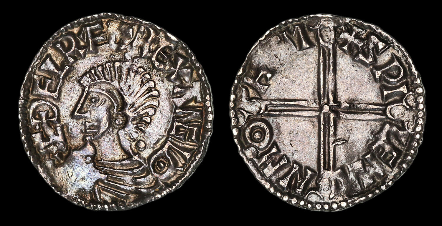 Aethelred II, (978-1016), Long Cross Silver Penny