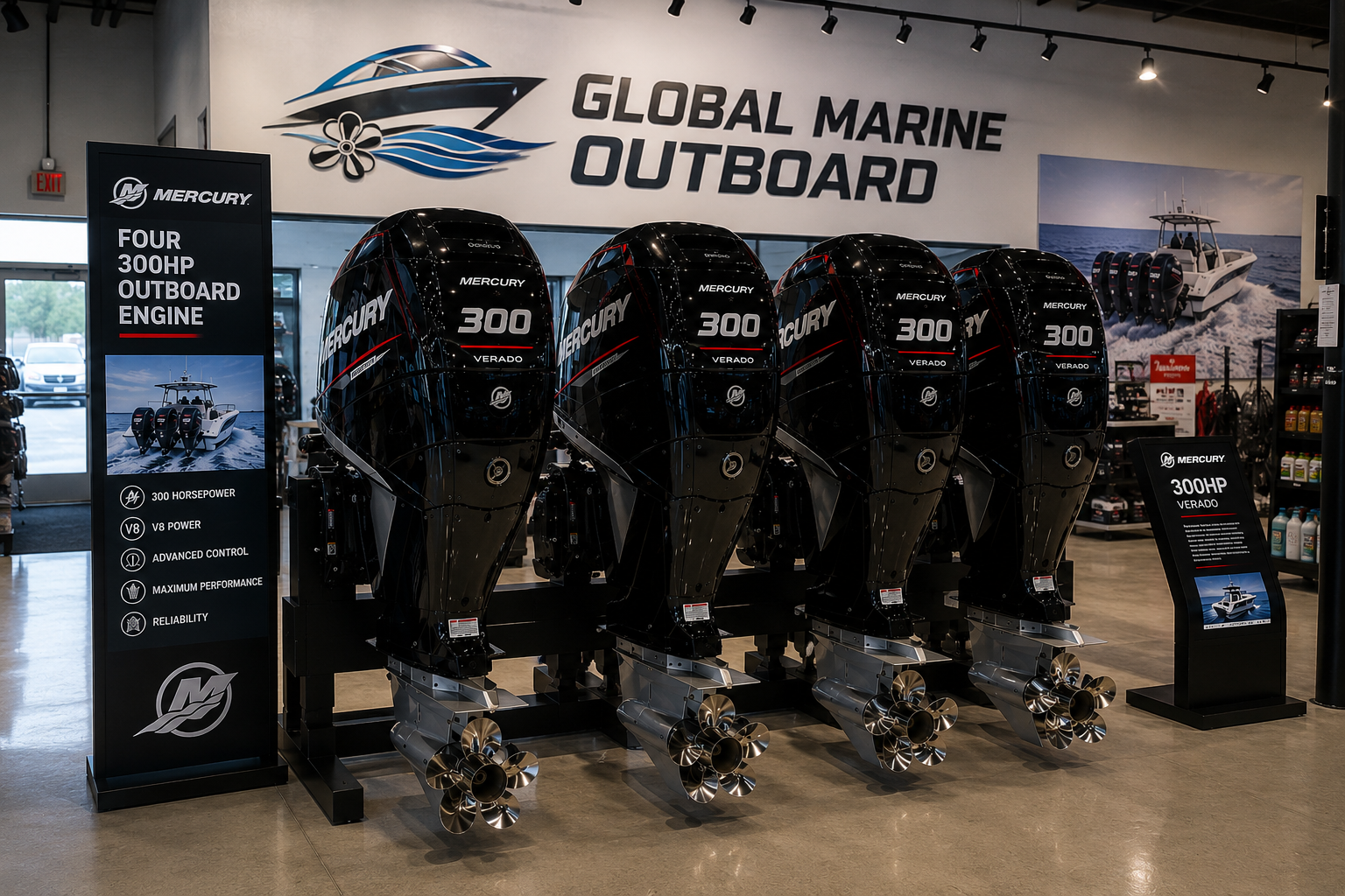 Mercury 300HP Verado Outboard Engine