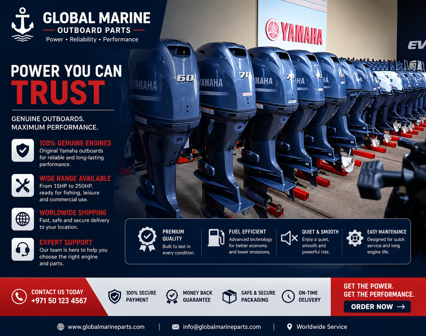 Yamaha 15HP Enduro Outboard Engine