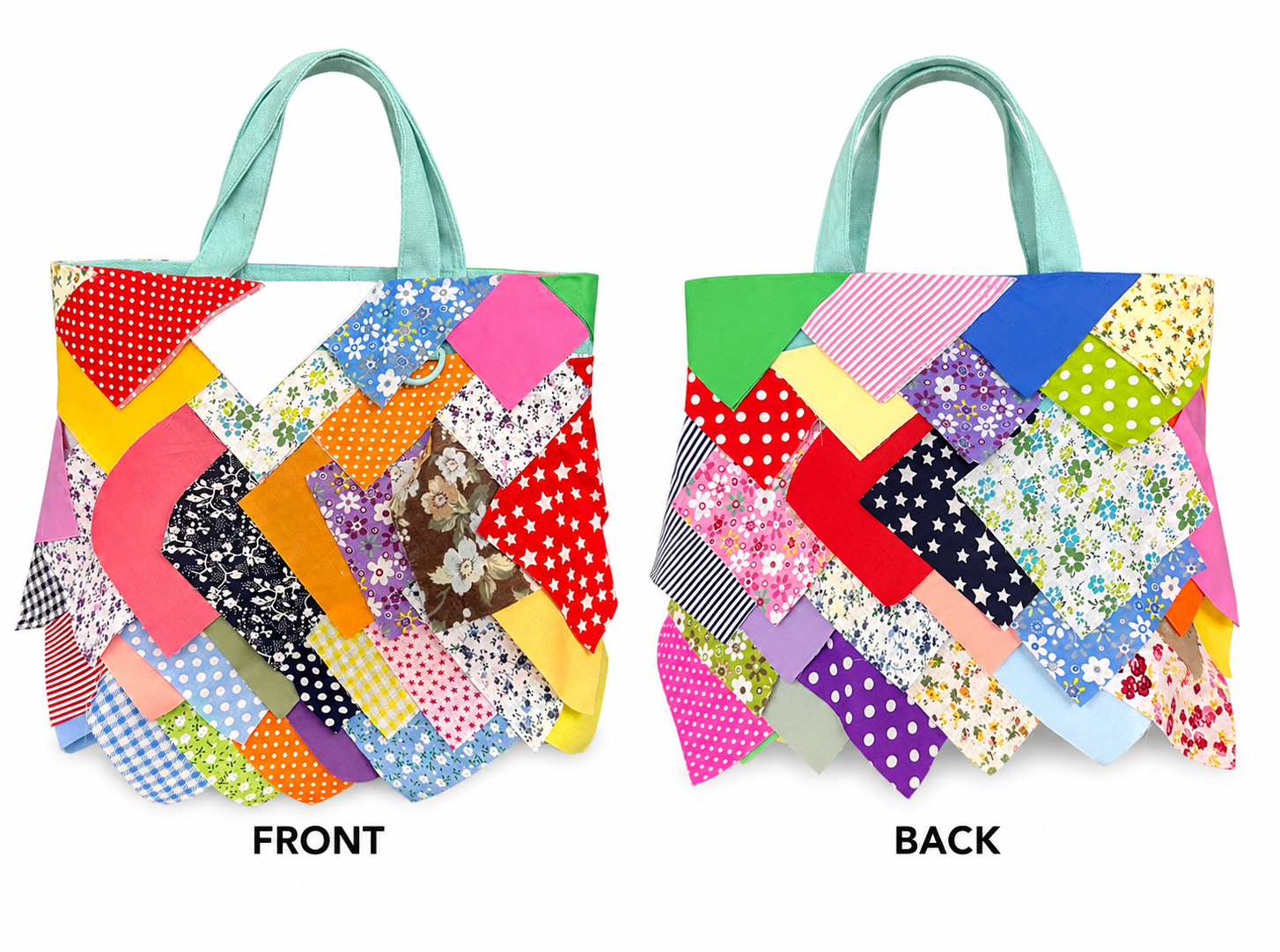 Colorful Patchwork Tote Bag