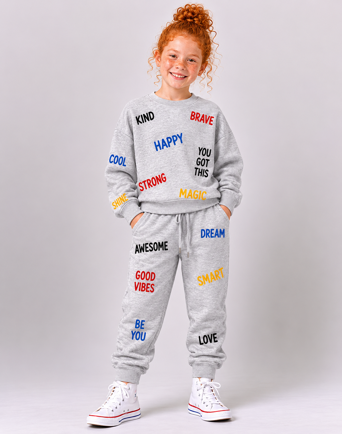Positive Words Kids' Sweatshirt