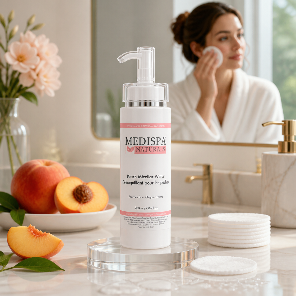 Peach Micellar Water 200ml Medispa Naturals