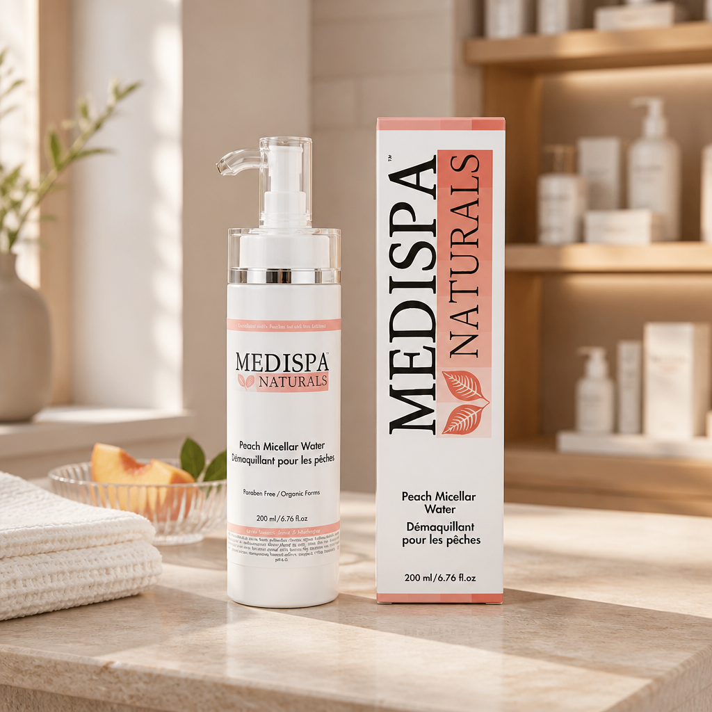 Peach Micellar Water 200ml Medispa Naturals