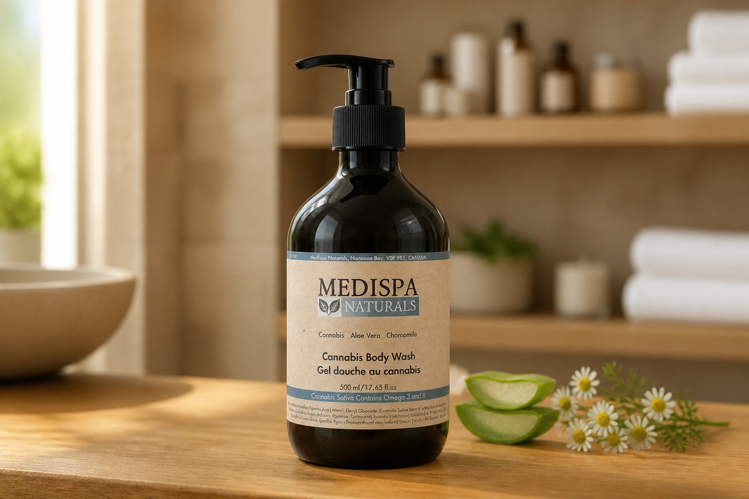 Cannabis Body Wash 500ml Medispa Naturals