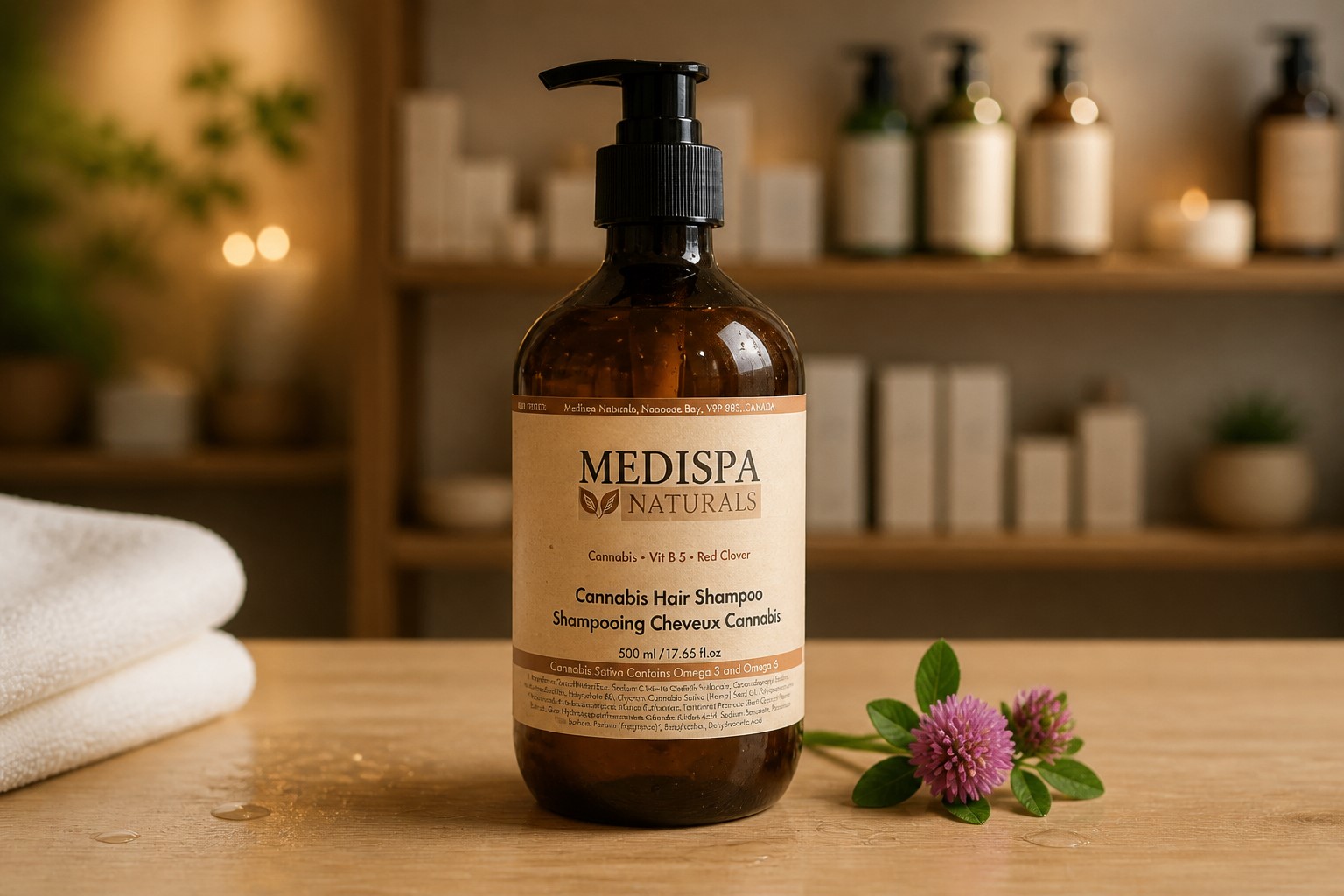 Cannabis Hair Shampoo  500ml Medispa Naturals