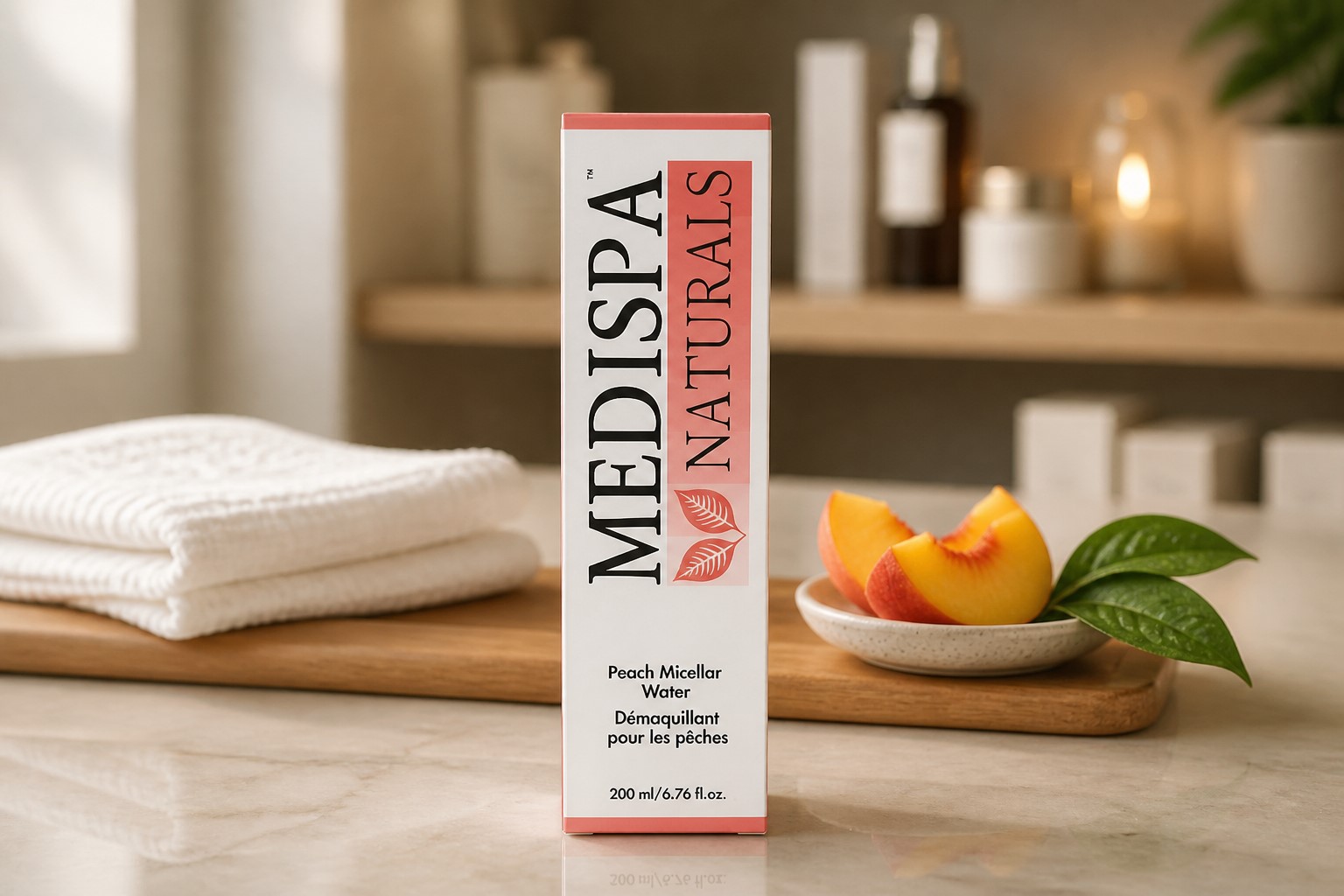 Peach Micellar Water 200ml Medispa Naturals