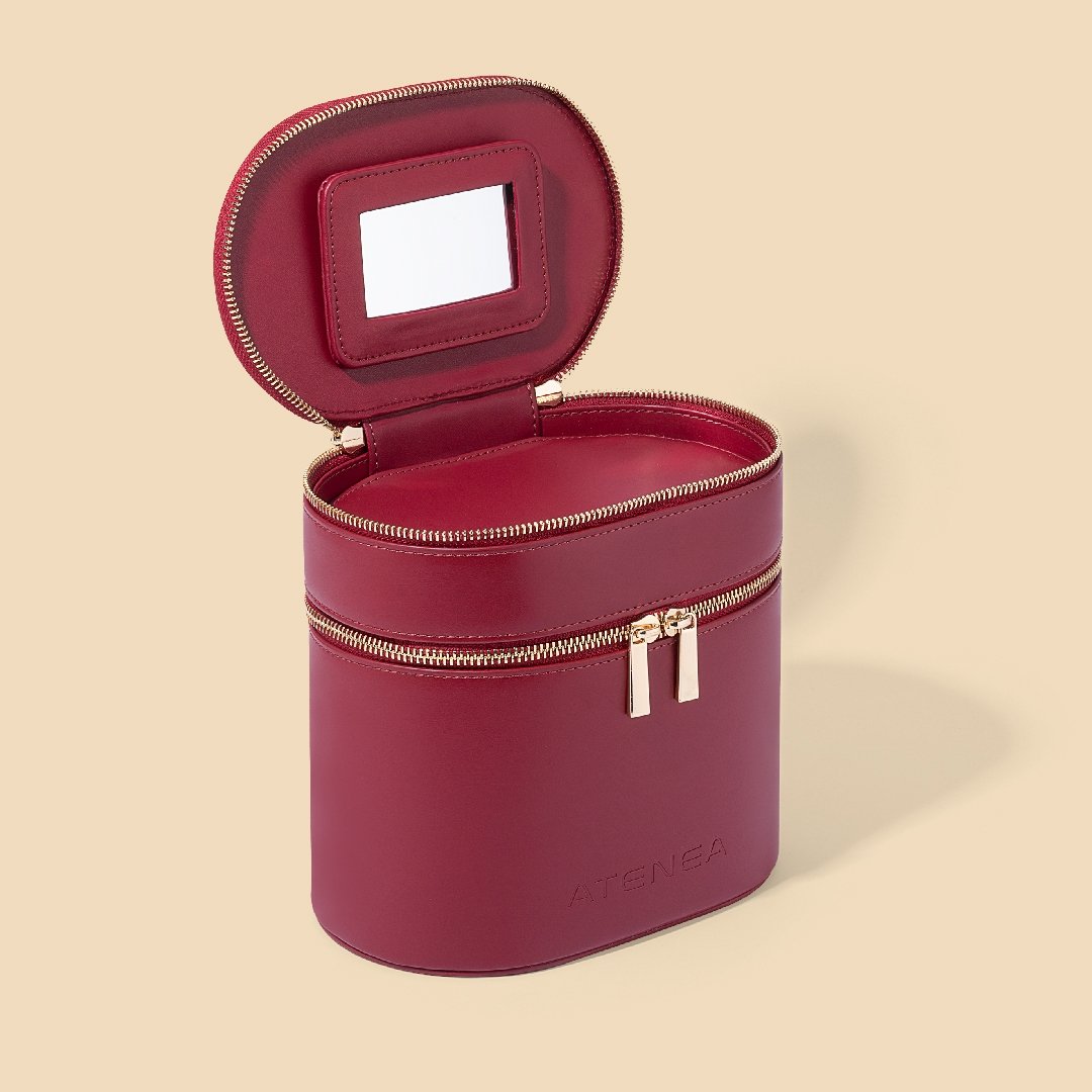 Cosmetiquera Duo Burgundy | Atenea