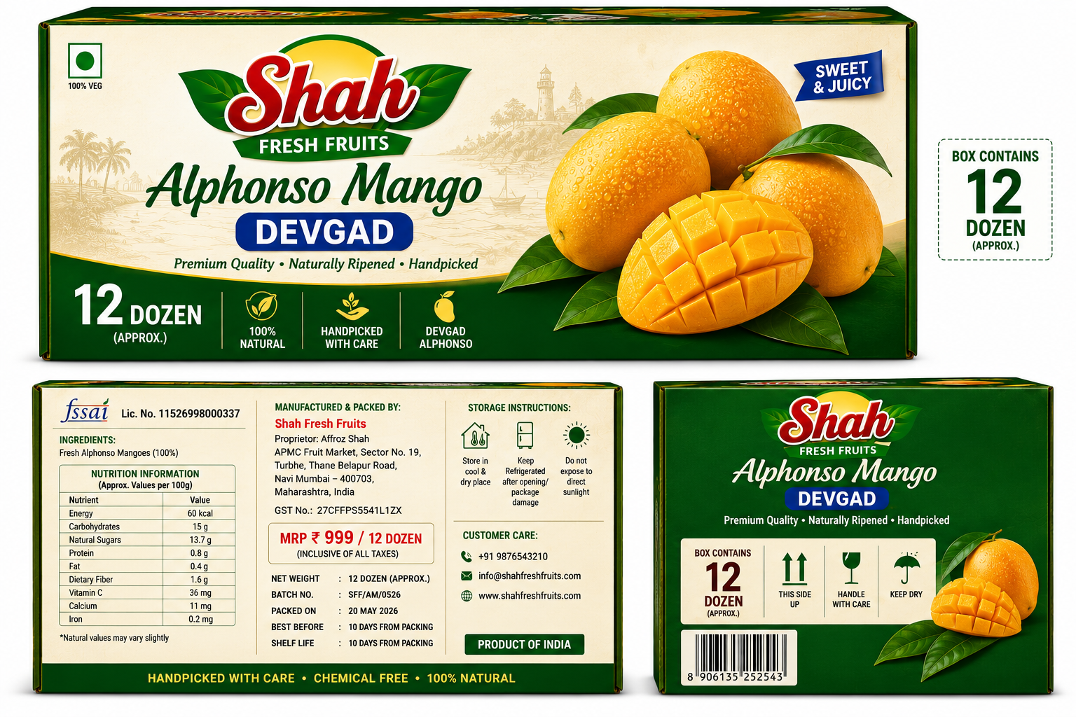 Devgad Alphonso Mango (6 Pcs - 12 Pcs Dozan)