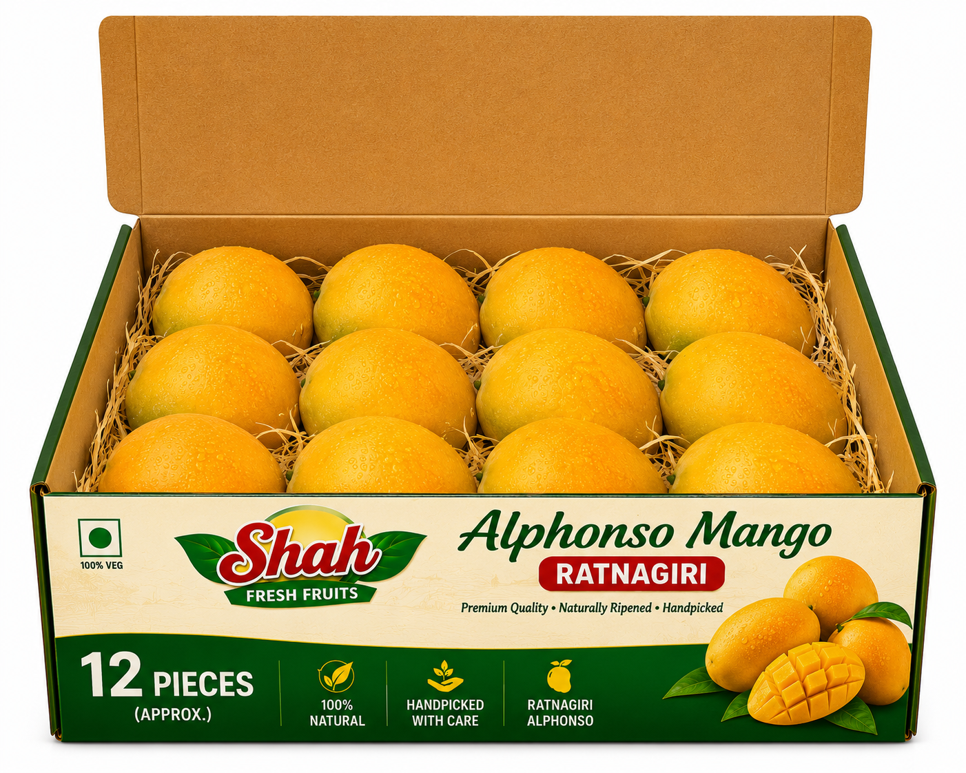 Ratnagiri Alphonso Mango - (6 Pcs - 12 Pcs Dozen)