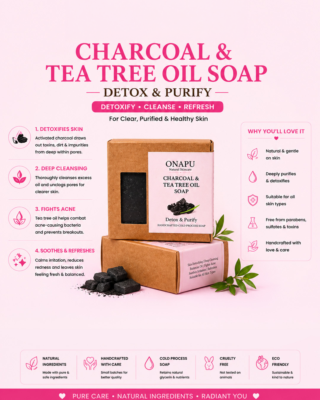 Charcoal & Tea Tree Oil Soap