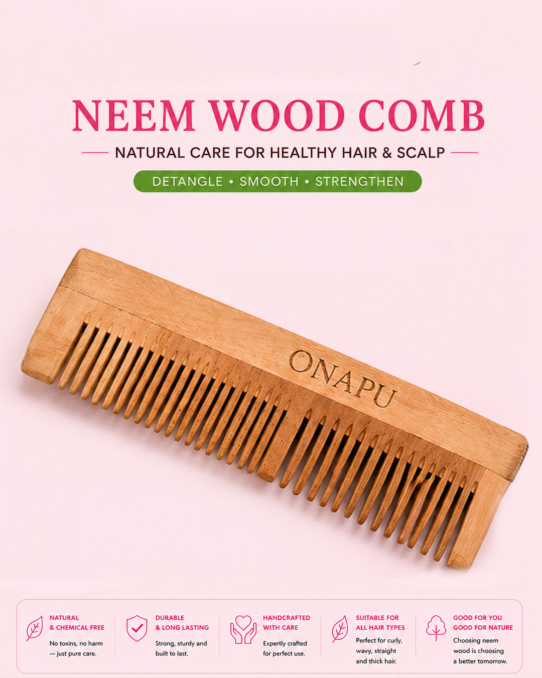 Neem Wood Comb