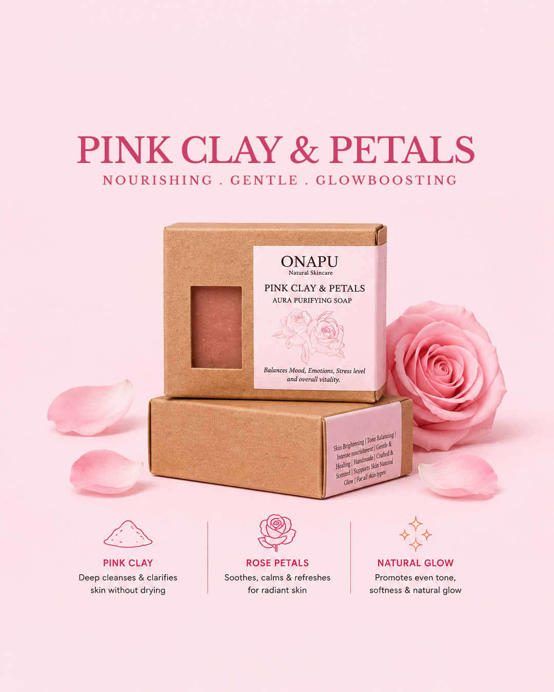 Pink Clay & Petals Aura Purifying Soap