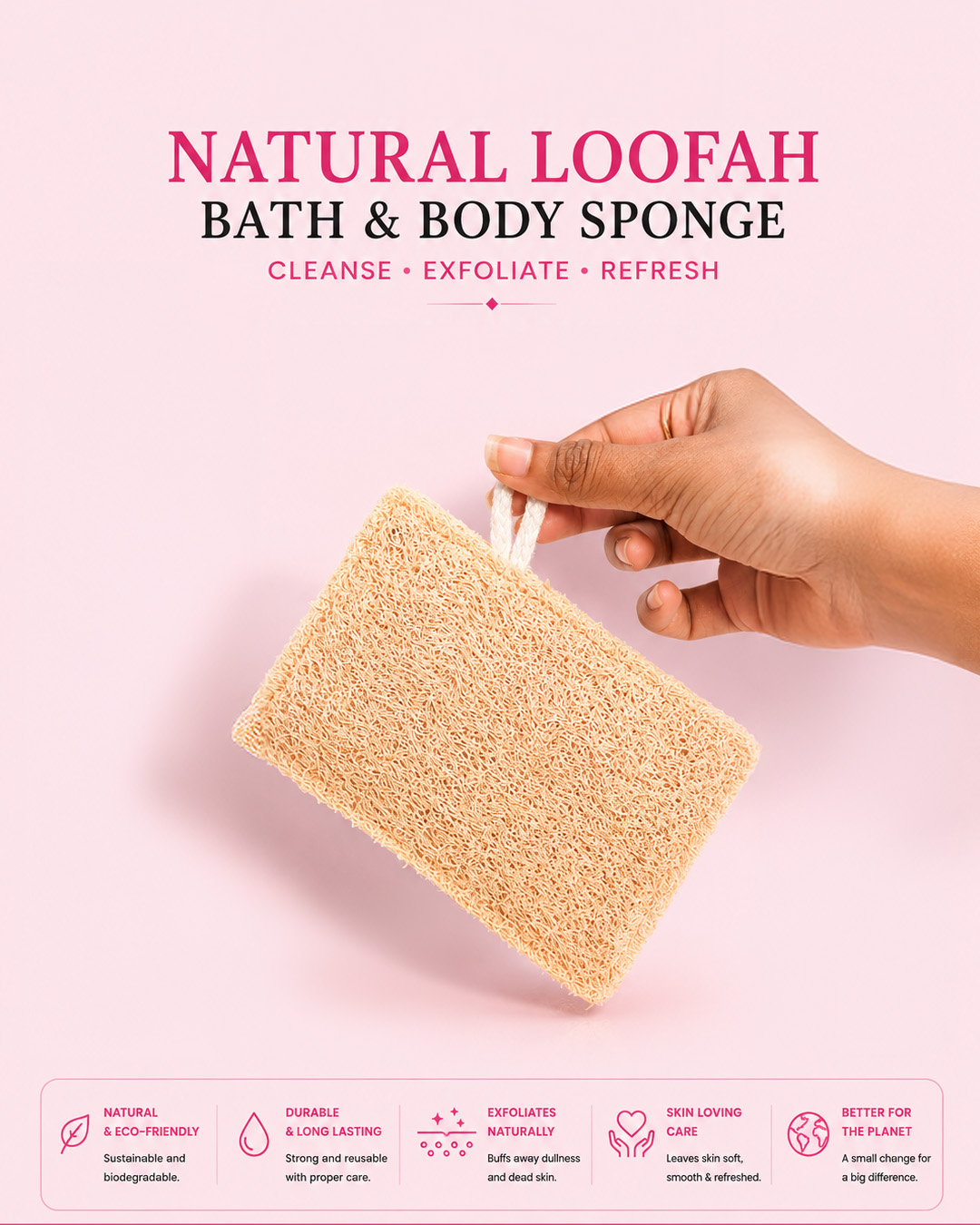 Natural Loofah Bath & Body Sponge