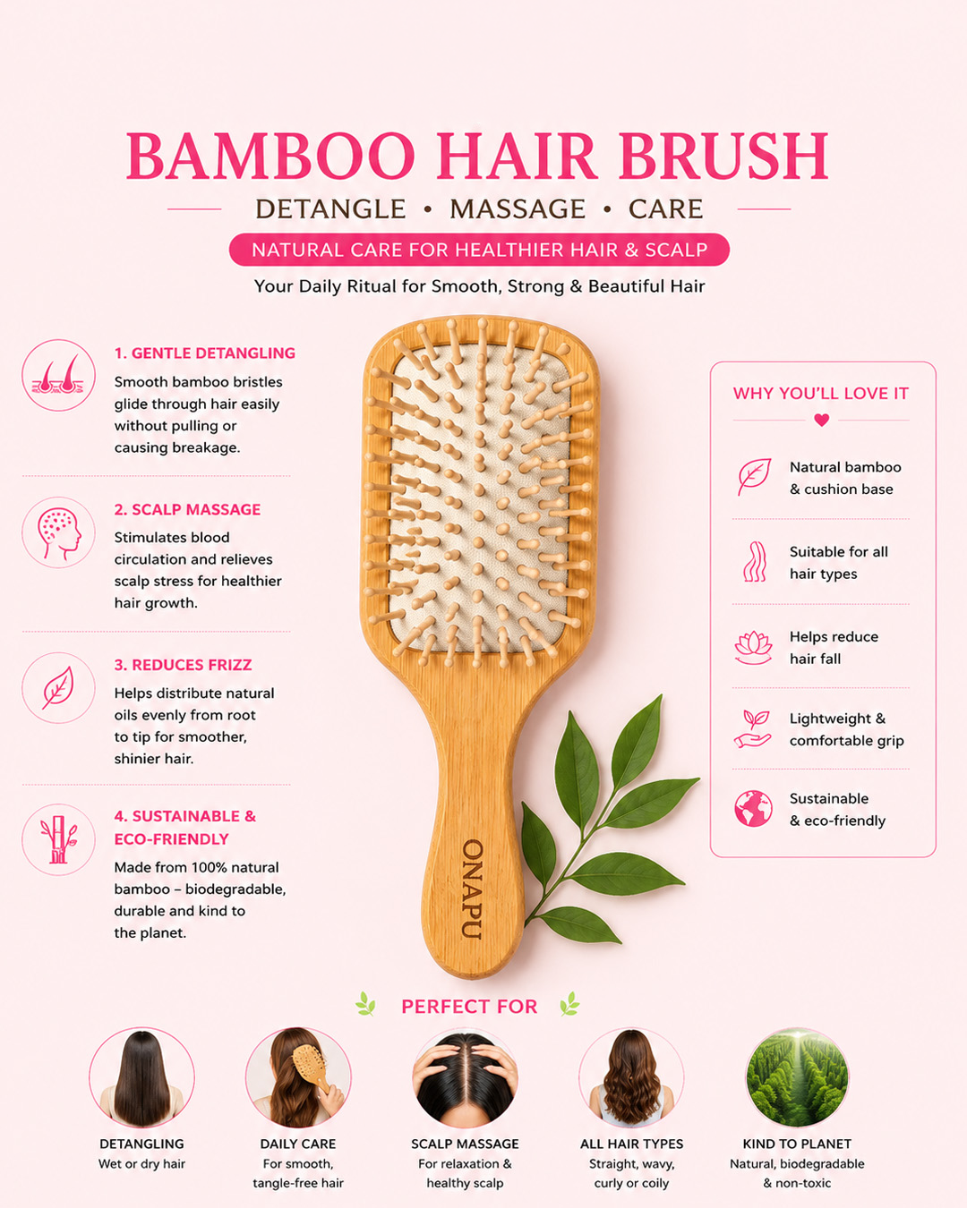 Bamboo Hair Brush