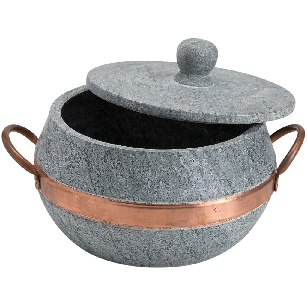 Stoneware Cooking Pot with Lid