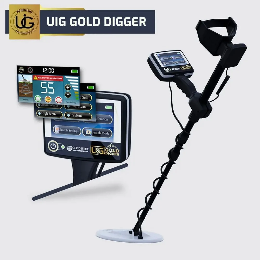 GER Detect UIG Gold Digger Metal Detector with 13" and 18" Coils