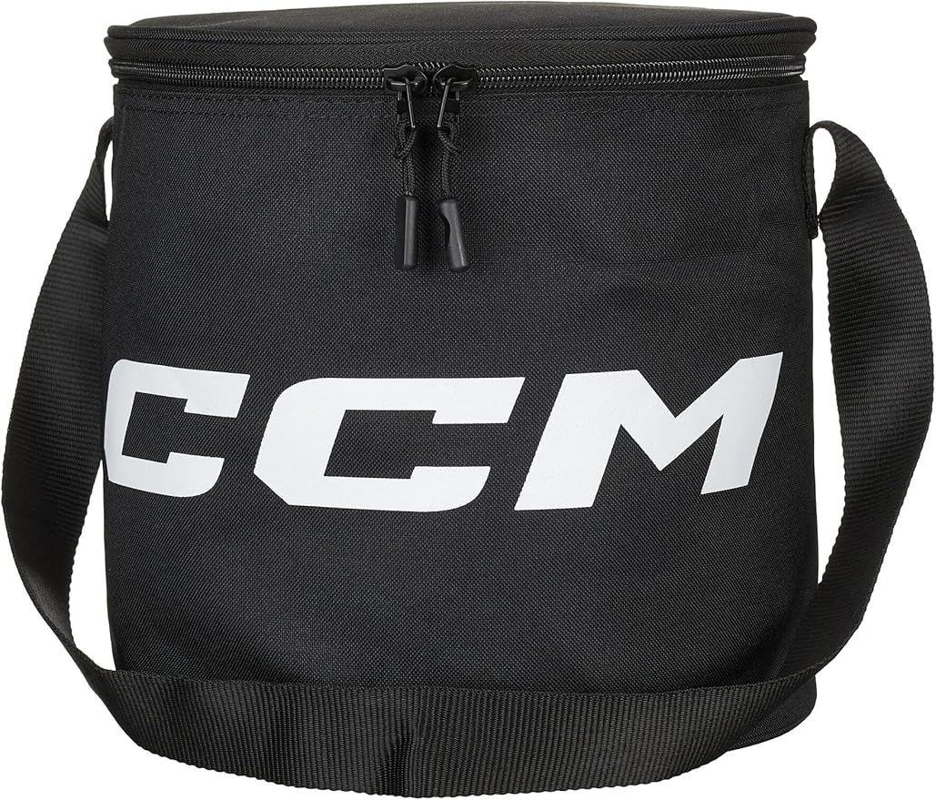 CCM Hockey Puck Bag, Black - Holds up to 50 pucks
