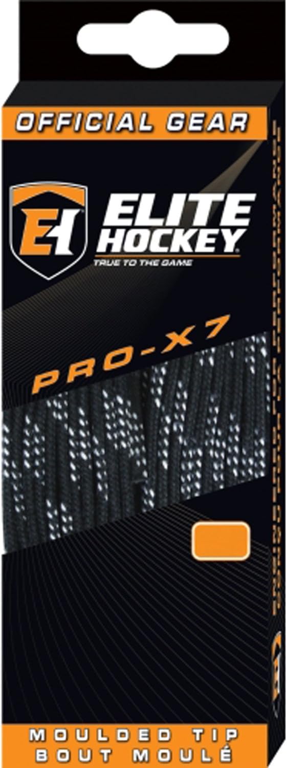 Elite Hockey PRO-X7 Wide Molded Tip Cotton Hockey Skate Laces